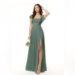 Azazie Bondi Eucalyptus Bridesmaid Dress